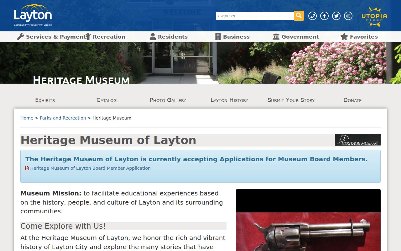 Layton city directory local history source at the Heritage Museum