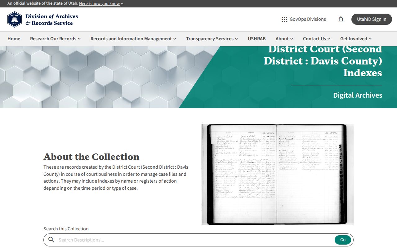 Previous residents of a Layton address in Utah Archives indexes