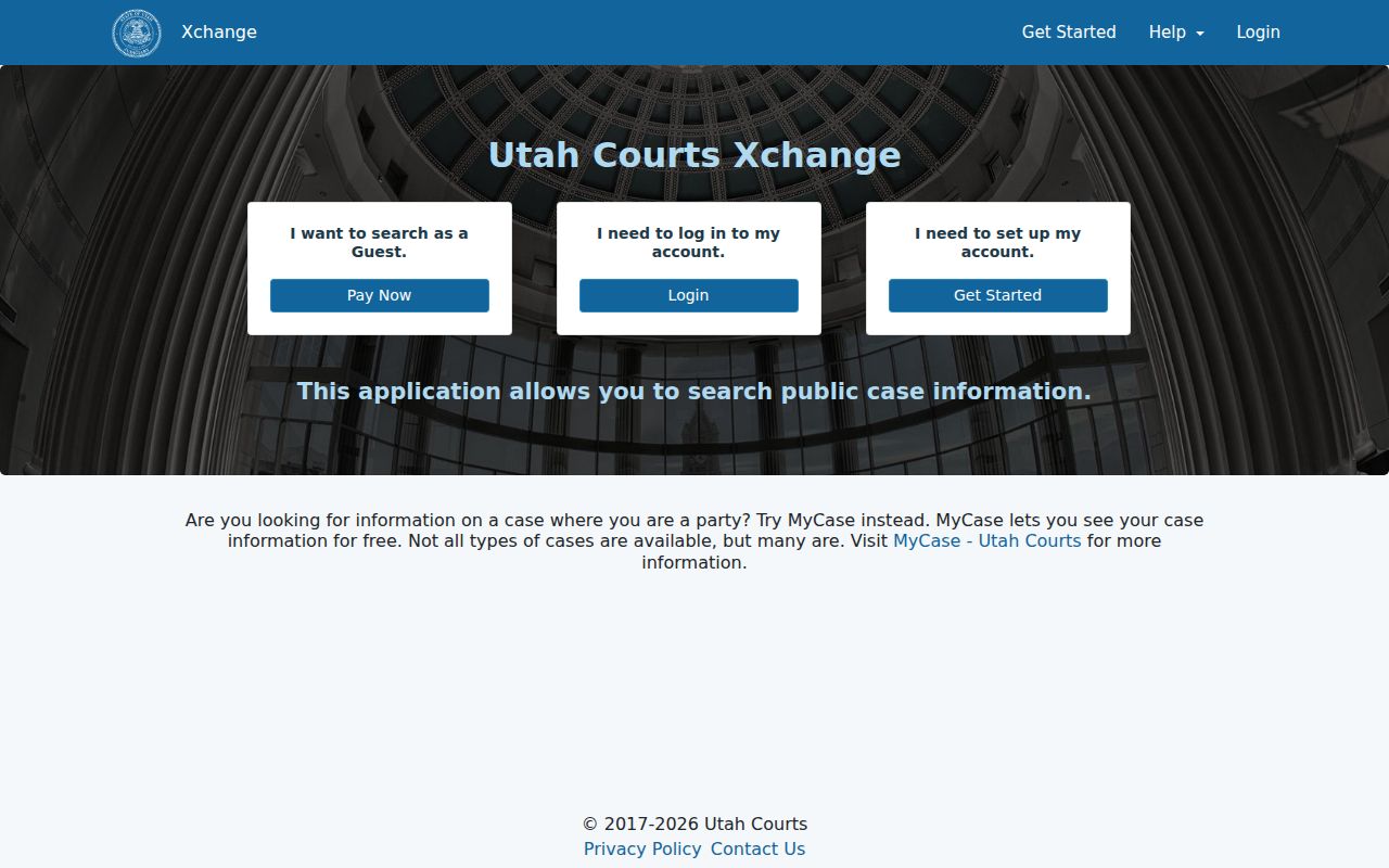 Layton resident lookup reference to Utah Courts Xchange