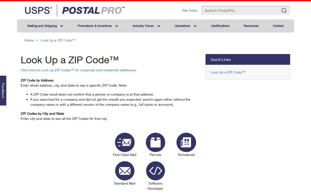 Layton ZIP code directory reference to USPS ZIP Code Lookup